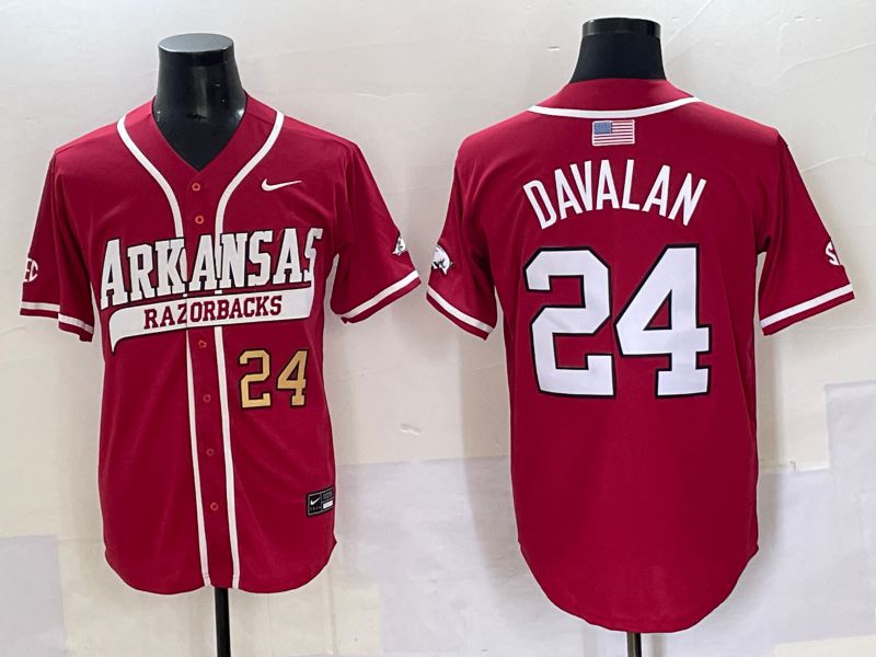 Men 2025 Alabama Crimson Tide #24 Davalan Red Nike Joint Name Nike NCAA Jersey style 4->oklahoma city thunder->NBA Jersey